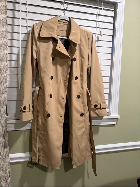 Calvin Klein Jackets & Blazers - Calvin Klein Tan Double-Breasted Trench Coat